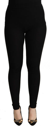 Dolce & Gabbana Black Cashmere Stretch Waist Tights Pants -   -  Dolce & Gabbana.